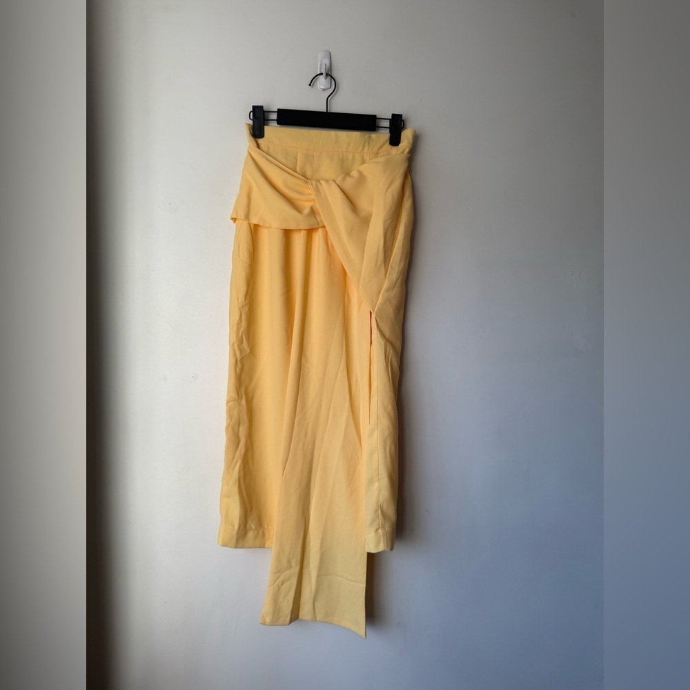Petal & Pup SNDYS Zanita Yellow Side Slit Midi Skirt S NWT